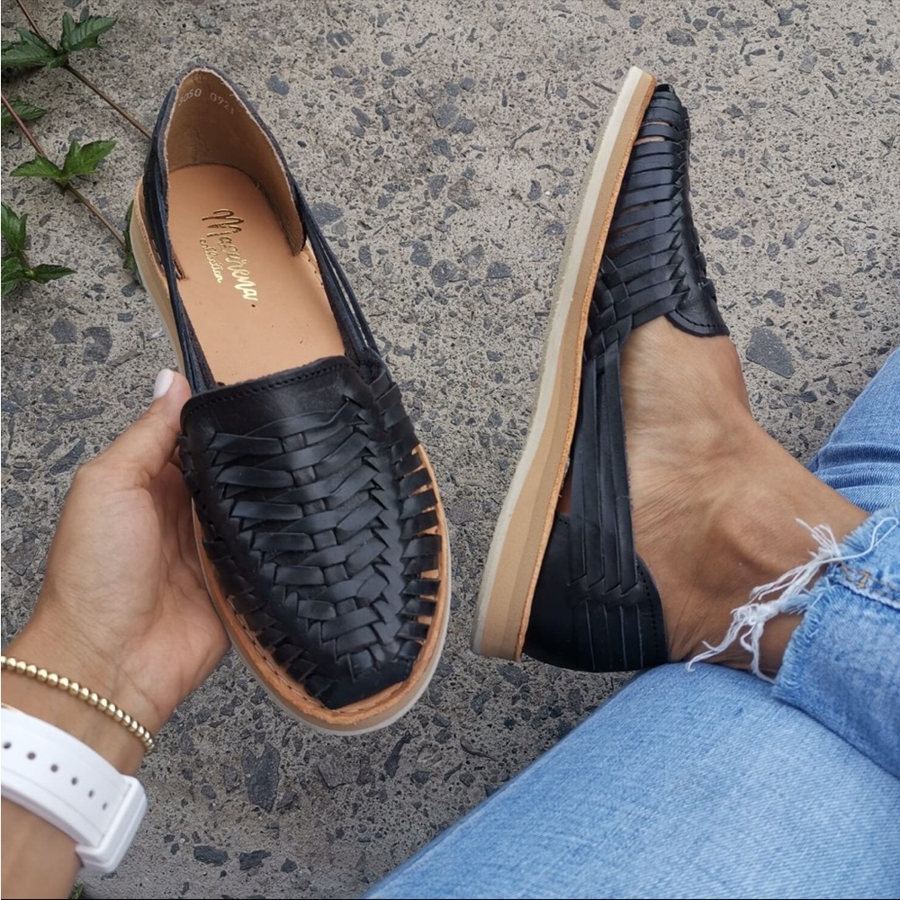 Black Leather Sandals